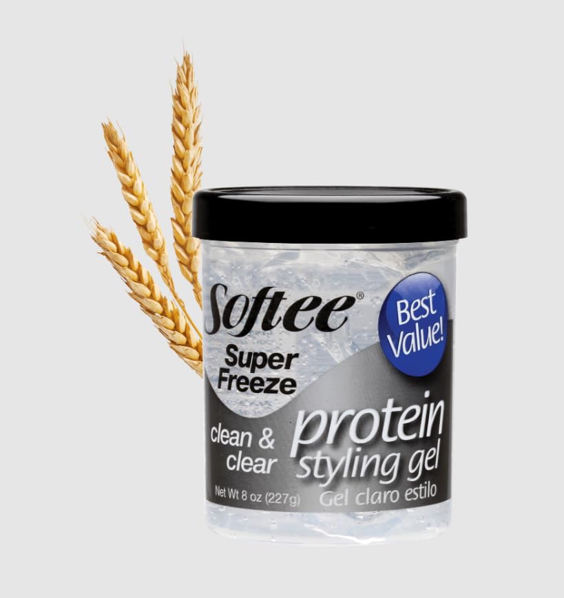 Softee Protein Super Freeze Hair Styling Gel 8 Oz,Pack of 3