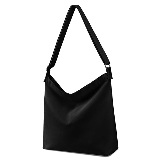 Draw blank Black Women's blank large Size Canvas Crossbody Tote Handbags Shoulder Bag Hobo Casual Tote Diy/gifts/aesthetic/personalized