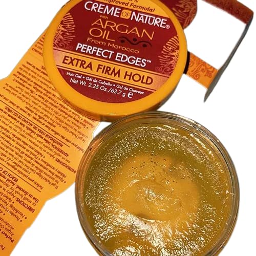 Creme Of Nature Argan Oil Perfect Edges Extra Hold 2.25 Ounce (66ml) (2 Pack)