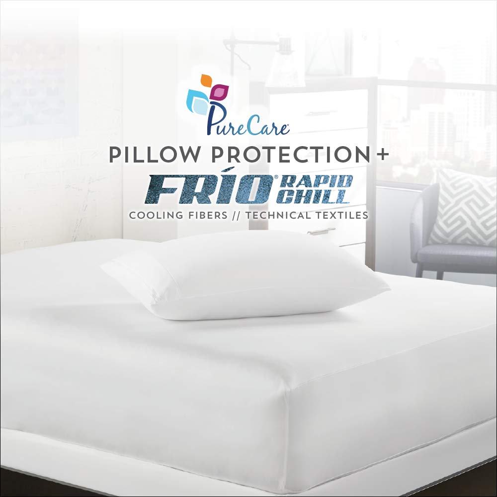 PureCare Cooling Pillow Protector Featuring allergen & Moisture Protection, Standard (FRIOPP501)