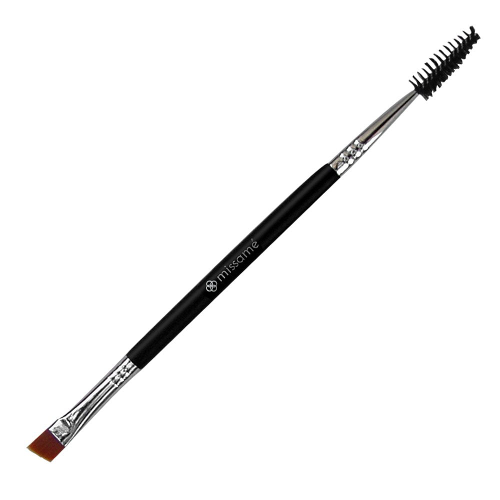 Metal Teeth Eyelash Comb and Duo End Angled Eyebrow Brush with Spoolie, Best To Define Mascara, Eye Brow Powder Makeup and Lash Extension