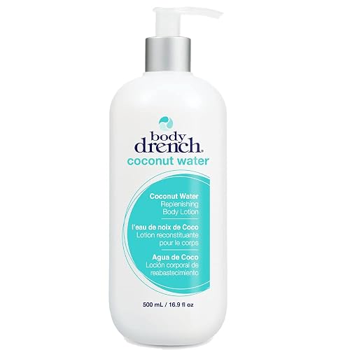 Body Drench Body Lotion for Women, Coconut Water - Hydrating Coconut Lotion for Dry Skin, Moisturizer Skin Care, 16.9 fl oz