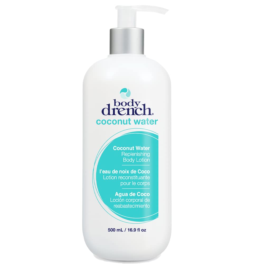 Body Drench Body Lotion for Women, Coconut Water - Hydrating Coconut Lotion for Dry Skin, Moisturizer Skin Care, 16.9 fl oz