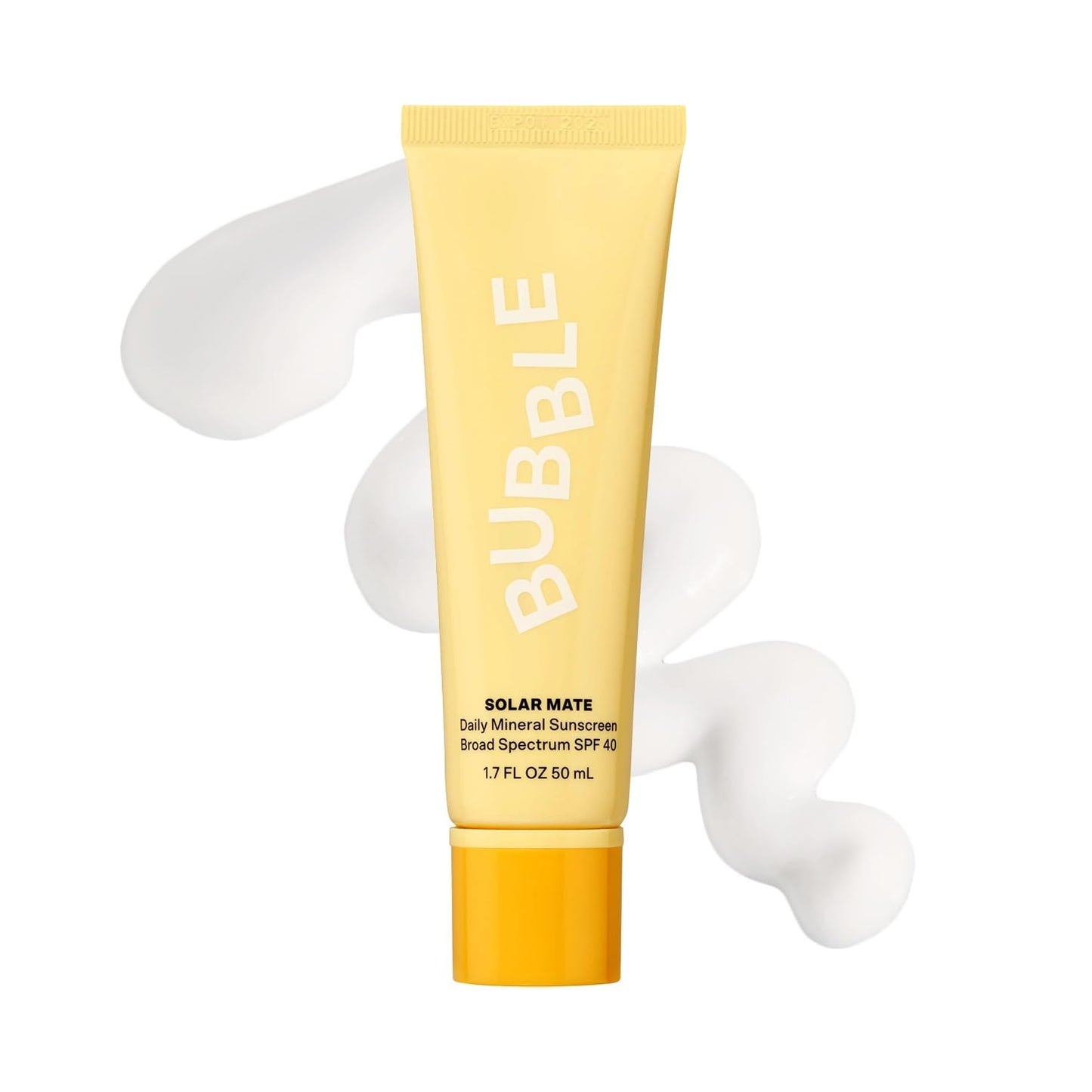 Bubble Skincare Solar Mate Mineral Face Sunscreen Broad Spectrum SPF 40 - Zinc Oxide Sunscreen with Blue Light Protection & Ginseng Extract - Sheer