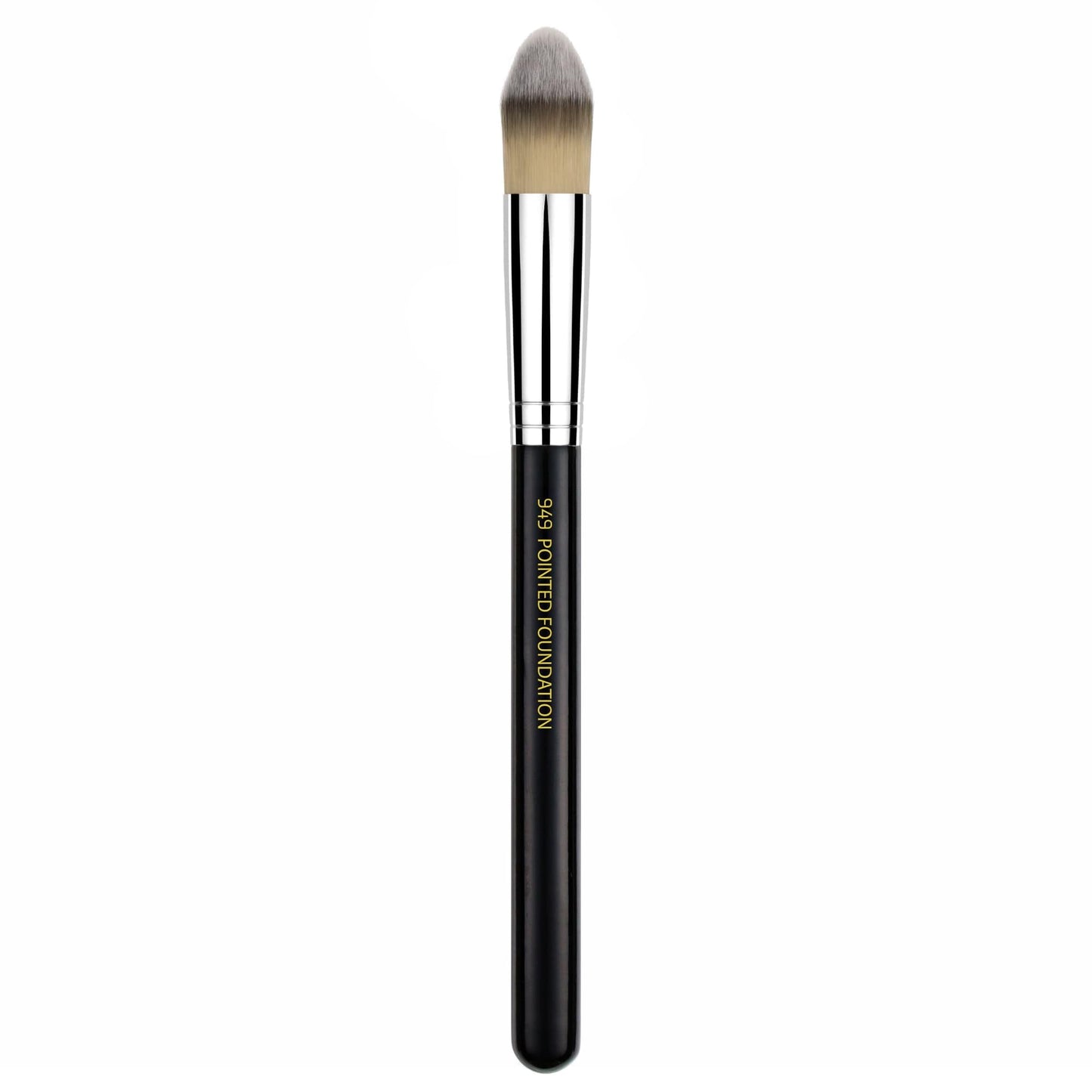 Bdellium Tools Professional Makeup Brush - Maestro Series 949 Pointed Foundation - With Soft Synthetic Fibers, For Foundation & Concealing (Black