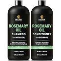INFINA ESSENTIALS Rosemary Oil Shampoo and Conditioner Set | 16 fl oz Each | with Batana Oil & Biotin | Sulfate-Free Thickening Formula for Thinning