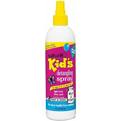 Sulfur8 Milk & Honey Detangling Spray 12 oz - Conditioning Spray to Help Soften Hair, Reduce Knots, Refresh Fragrance, Lightweight Moisturizer for All
