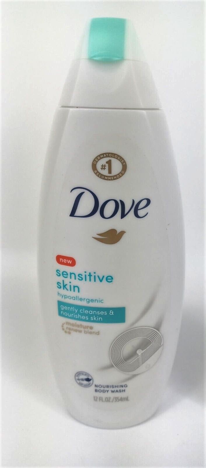 Dove Sensitive Skin Beauty Body Wash 12 oz (Pack of 2)