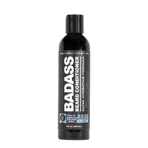 Badass Beard Care Beard Conditioner For Men - THE BIKER, 8oz - Made of Natural Ingredients for A Healthy, Soft, & Itch Free Beard and Mustache