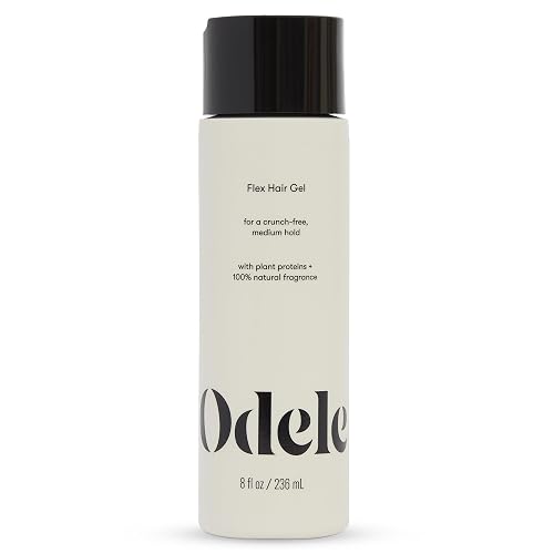 Odele Flex Hair Gel, Flexible Hold Styling Gel with Plant Proteins for All Hair Types + Textures, 8 Fl Oz