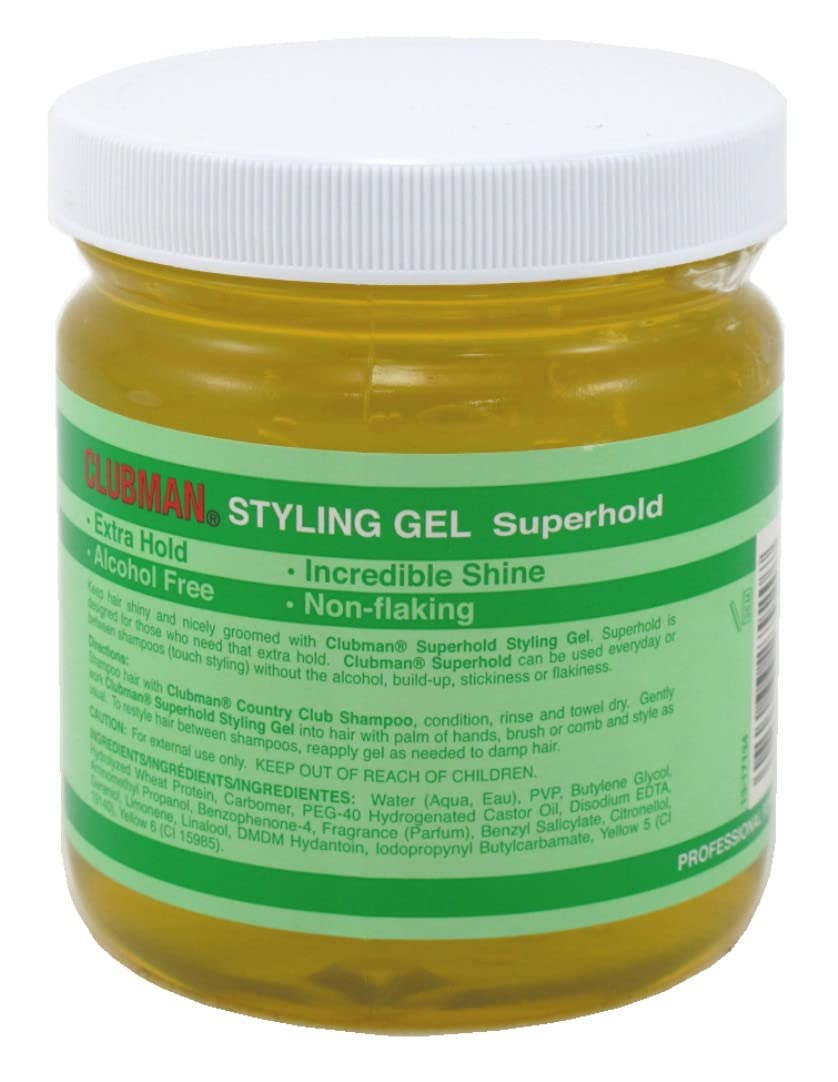 Clubman Superhold Styling Gel, 16 oz