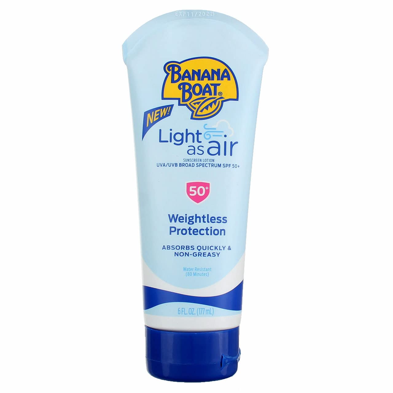 Banana Boat Spf#50+ Light As Air 6 Ounce Lotion (177ml) (Pack of 6)