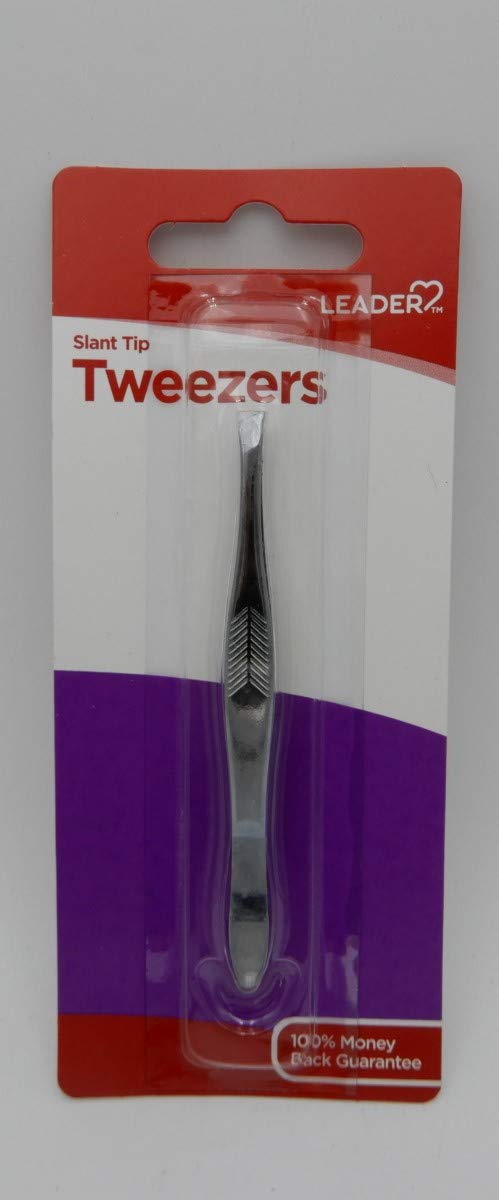 LEADER Tweezers Slant Tip Beauty and Personal Care Leader