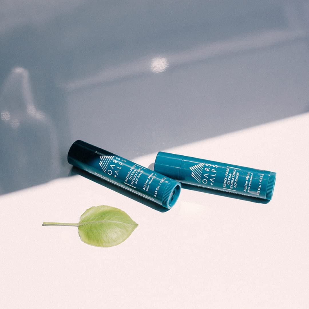 Oars + Alps Clear Lip Balm for Men & Women, Ultra Hydrating Lip Care Infused with Vitamin E, Moisturizing, Nourishing, Paraben, Sulfate, Alcohol