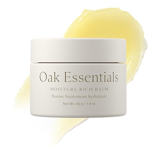 Oak Essentials Moisture Rich Face Balm, Hydrating Balm-to-Oil Face Moisturizer with Sea Buckthorn and Coconut Oils, Nourishing Skincare for Dry Skin