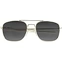 CAMPCO HUMVEE Polarized Aviator Sunglasses for Men & Women - Gold Frame, Gray Lens, UV400 - Great for Driving, Fishing, Gifts
