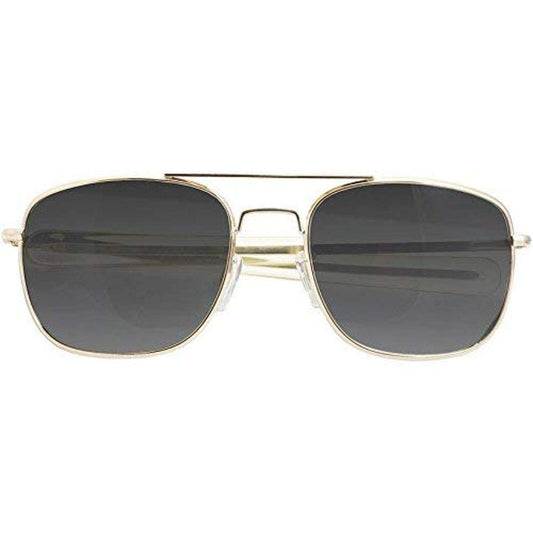 CAMPCO HUMVEE Polarized Aviator Sunglasses for Men & Women - Gold Frame, Gray Lens, UV400 - Great for Driving, Fishing, Gifts