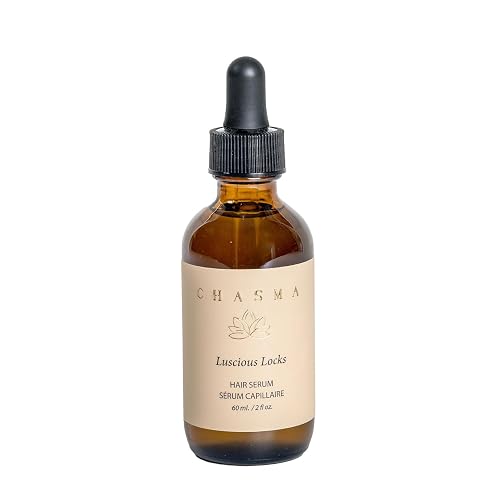 CHASMA LUSCIOUS LOCKS Non-Greasy Hair Serum with Fermented Rice Water, Rosemary Oil, Ashwagandha, Stimucap, Biotin, Coffee, and Hair Volumizing