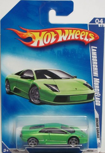 Hot Wheels 2009-150 GREEN Lamborghini Murcielago Dream Garage 1:64 Scale
