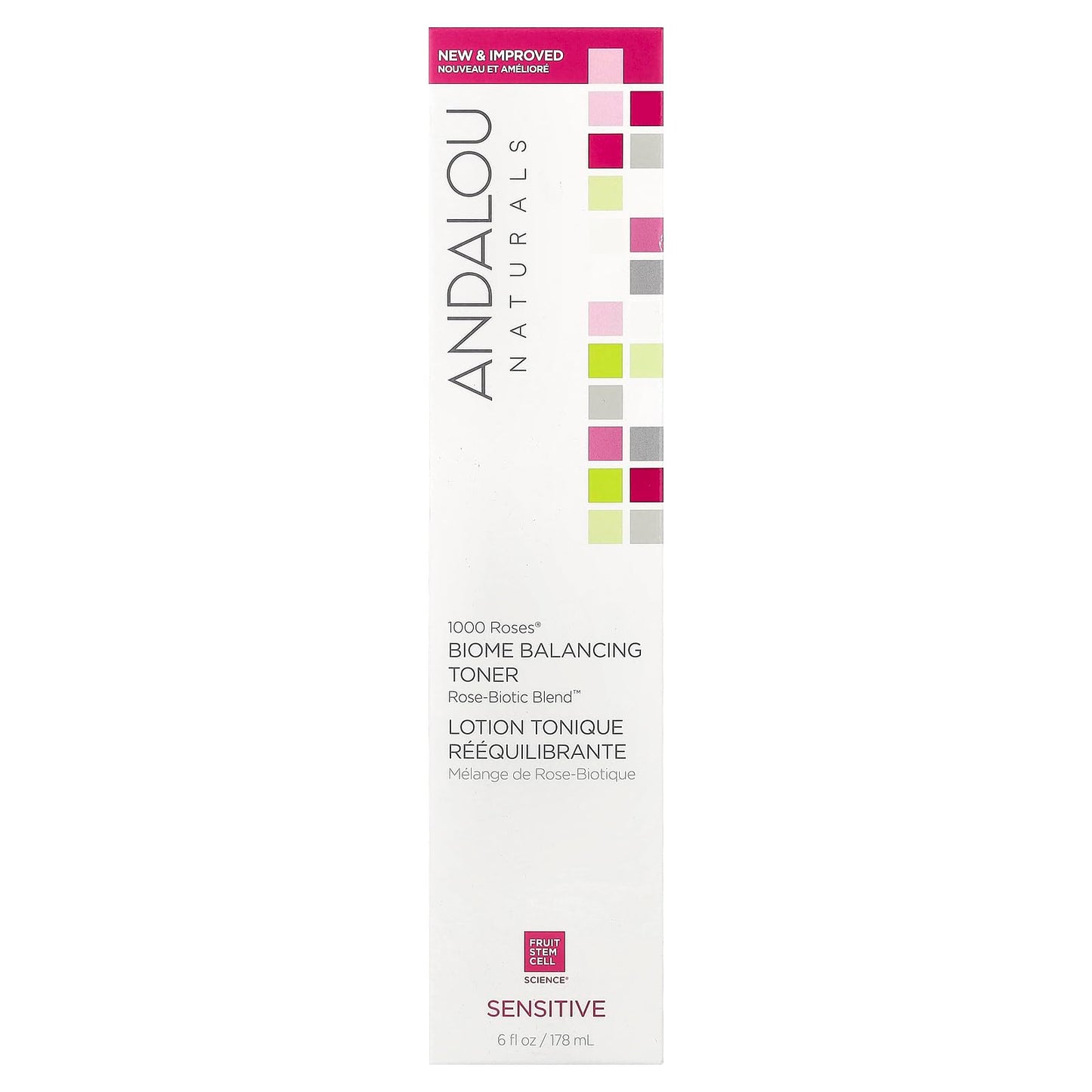 Andalou Naturals Toner, 1000 Roses Biome Balancing Facial Toner, Refreshing & Gentle on Sensitive Skin, Rose-Biotic Blend to Help Protect & Strengthen