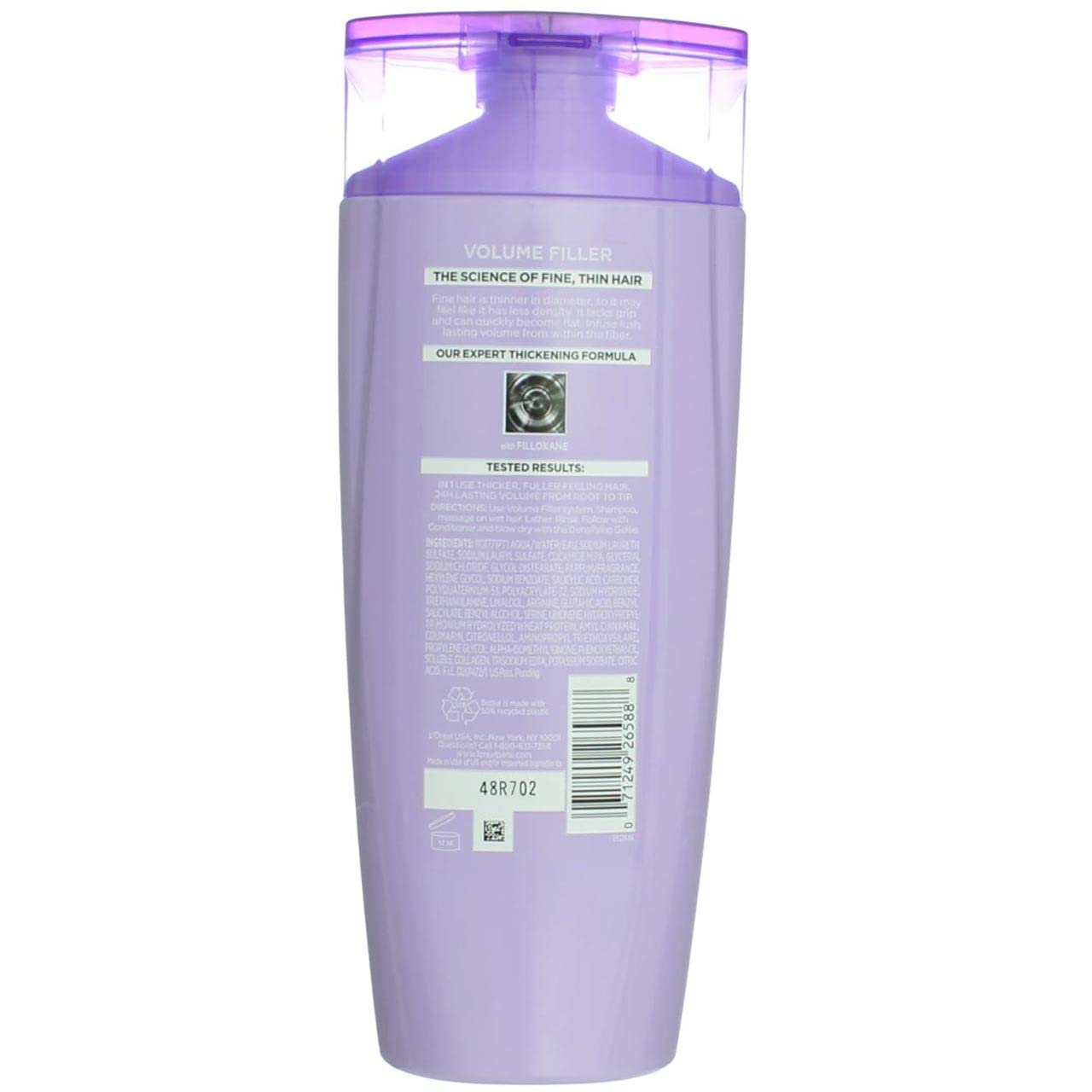 L’Oreal Paris Shampoo Volume Filler Thickening 12.6 Ounce (375ml)