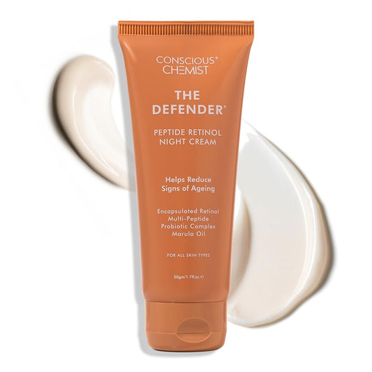 Conscious Chemist Multi Peptide Retinol Face Cream | Anti Aging Night Cream | Lightweight Gel Moisturiser for Neck Lines, Fine Lines and Wrinkles |