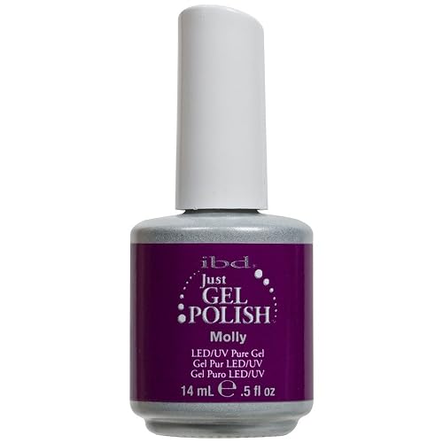 IBD Just Gel MOLLY Soak Off Neon Purple Nail Polish UV Manicure .5 oz Salon LED Beauty & Personal Care IBD