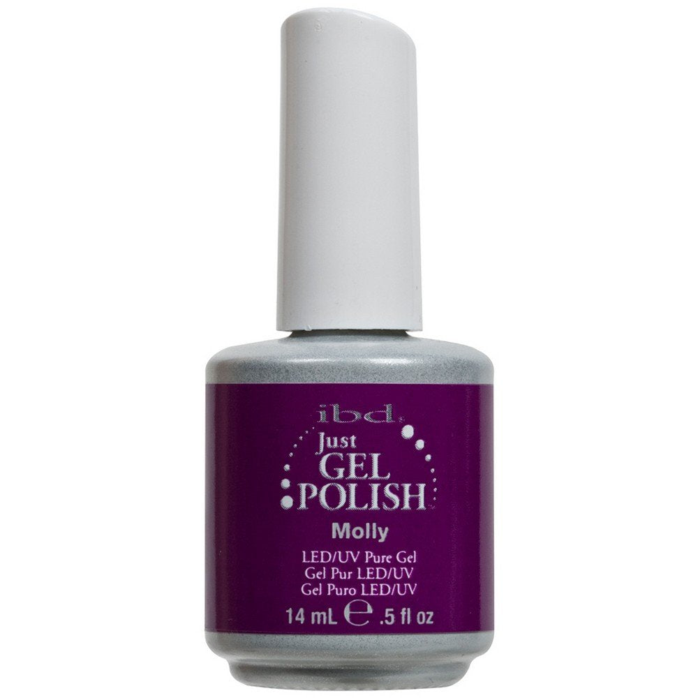 IBD Just Gel MOLLY Soak Off Neon Purple Nail Polish UV Manicure .5 oz Salon LED Beauty & Personal Care IBD