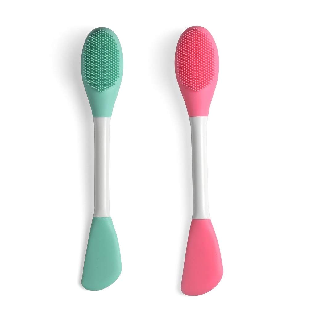 LASSKY Silicone Brushes,Double-Ended Silicone Face Mask Brush,Facial Cleansing Brush, Premium Soft Facial Masks Other Skin Care Applicator Tool