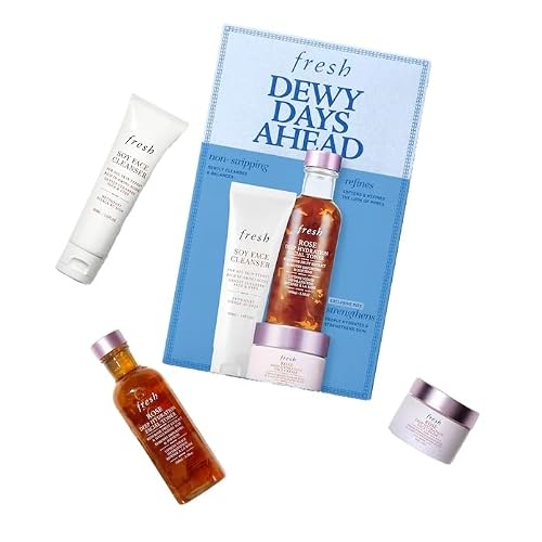 Fresh Dewy Days Ahead Set - (Soy Hydrating Gentle Face Cleanser, Rose & Hyaluronic Acid Deep Hydration Moisturizer, Rose & Hyaluronic Acid Deep