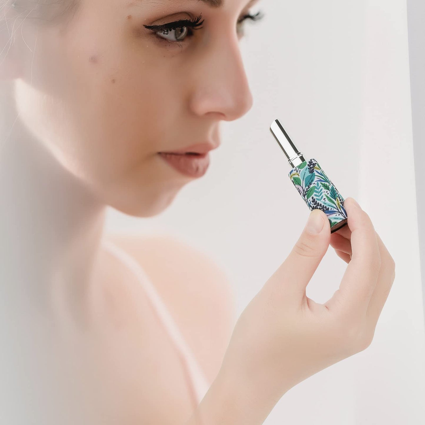 6 Pack Compact Clip-On Lipstick Holder Premium Release Clip Neoprene Sleeve Lip Balm with Clip Fits Most Standard Lip Balm, Large