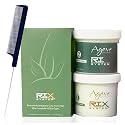 Agavê Retex Hair Straightening System and M Hair Designs Detangling Comb (Bundle), White