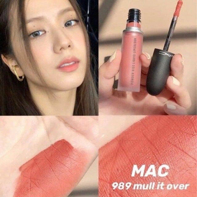 Powder Kiss Liquid Lipcolor - 989 Mull It Over by MAC for Women - 0.17 oz Lipstick
