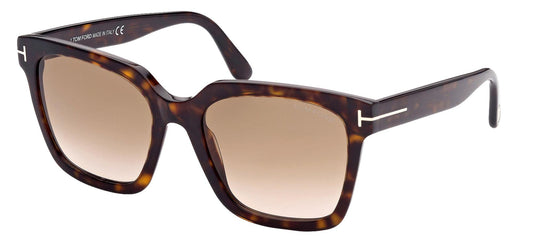 Tom Ford SELBY FT 0952 Dark Havana/Brown Shaded 55/19/140 women Sunglasses