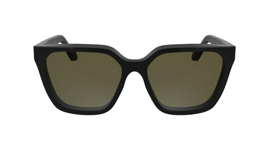 Calvin Klein Women's Sunglasses CK25500S - Black with Solid Brown Lens