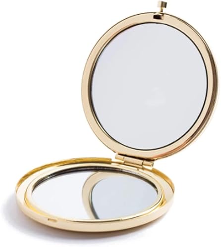 MIHAGUTY Magnifying Compact Mirror for Purses with 2 x 1x Magnification, Folding Mini Pocket Double Sided Travel Makeup Mirror,Perfect for Purse