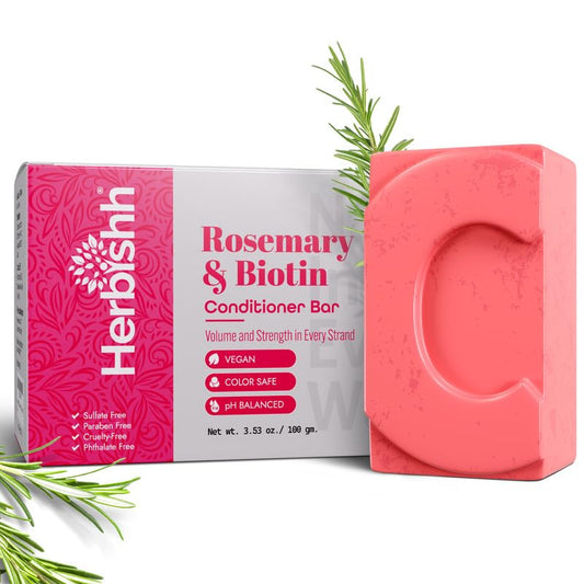 Herbishh Conditioner Bar, Moisturizing & Strengthening, Solid for Dry, Damaged & Thinning Hair, All Hair Types, Paraben-Free & Sulfate-Free, 3.53 oz