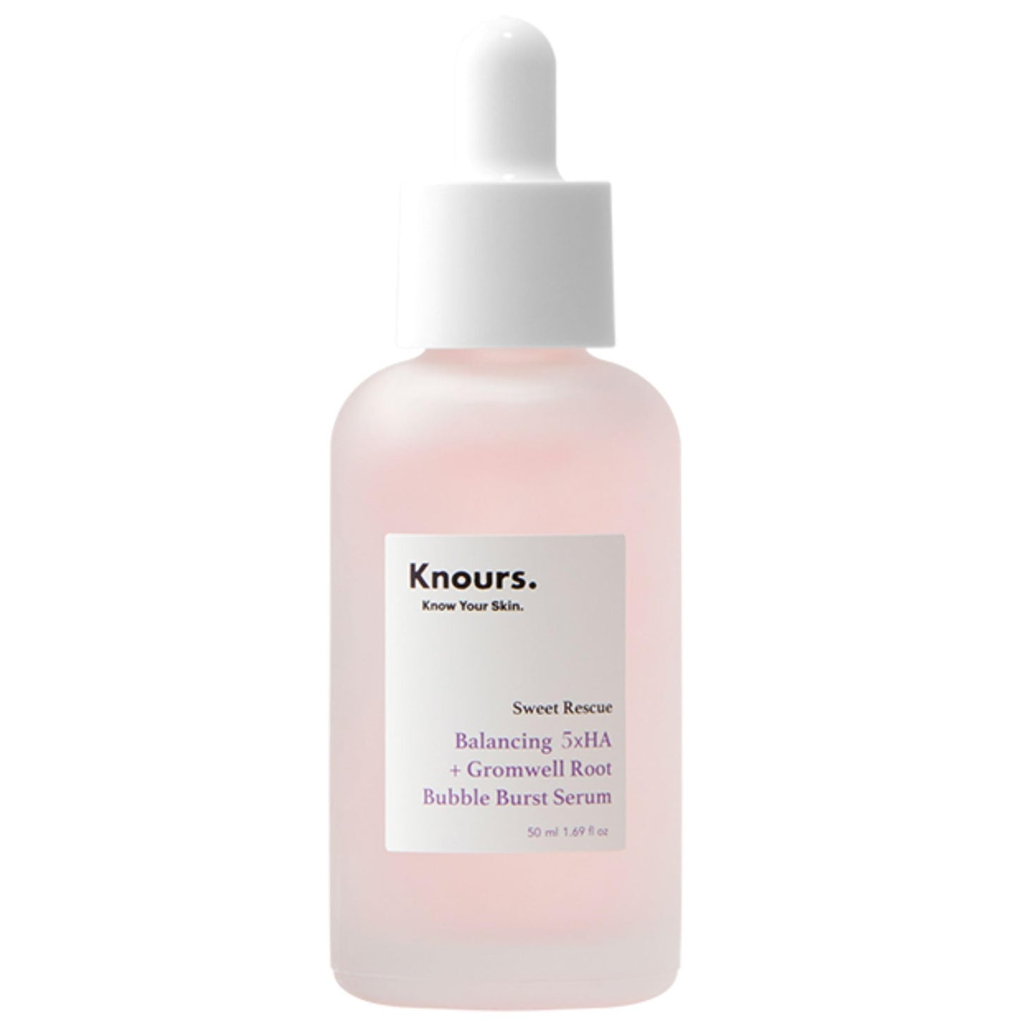Knours. Balancing 5xHA + Gromwell Root Bubble Burst Serum, Rose Water Niacinamide Hydrating Improve Tone Korean Skincare Clean Beauty (50ml 1.69fl.