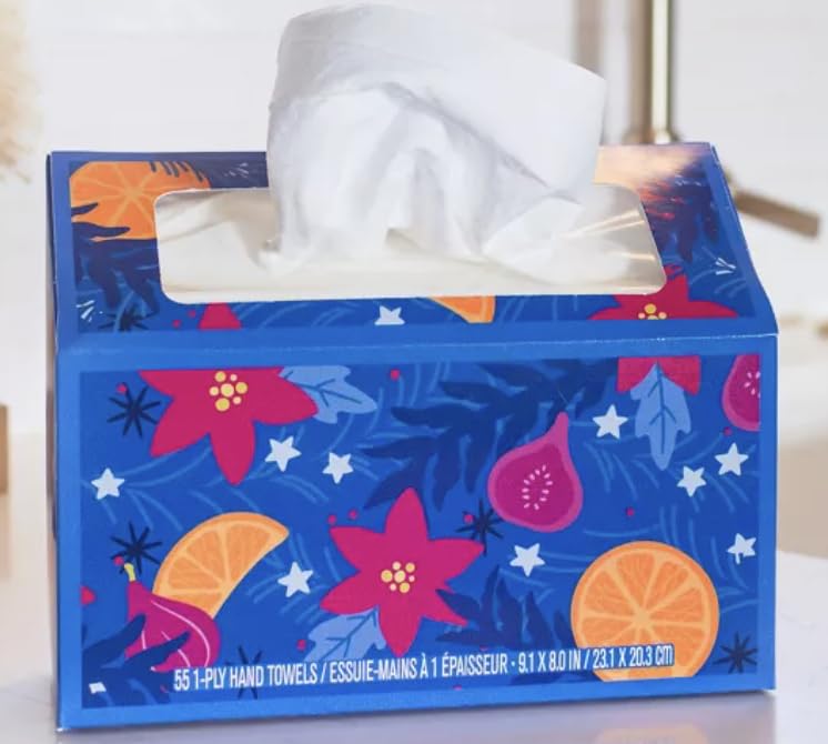Kleenex White Disposable Hand Towels, Holiday Themed Box, 1 Box (Designs May Vary)