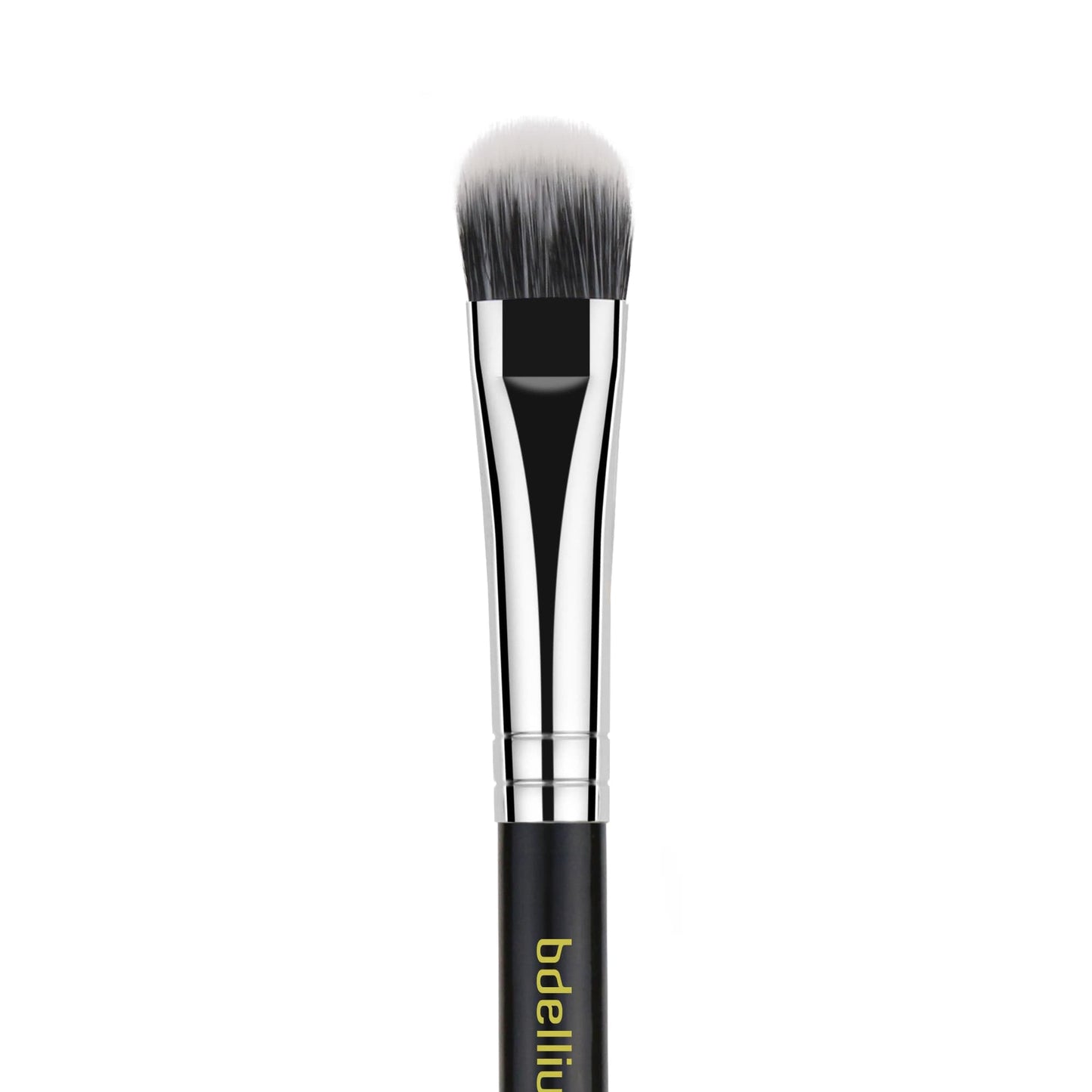 Bdellium Tools Professional Makeup Brush - Maestro Series 775 Duet Fiber Shader - With Soft Synthetic Fibers, For Shading Eyeshadow (Black, 1pc)
