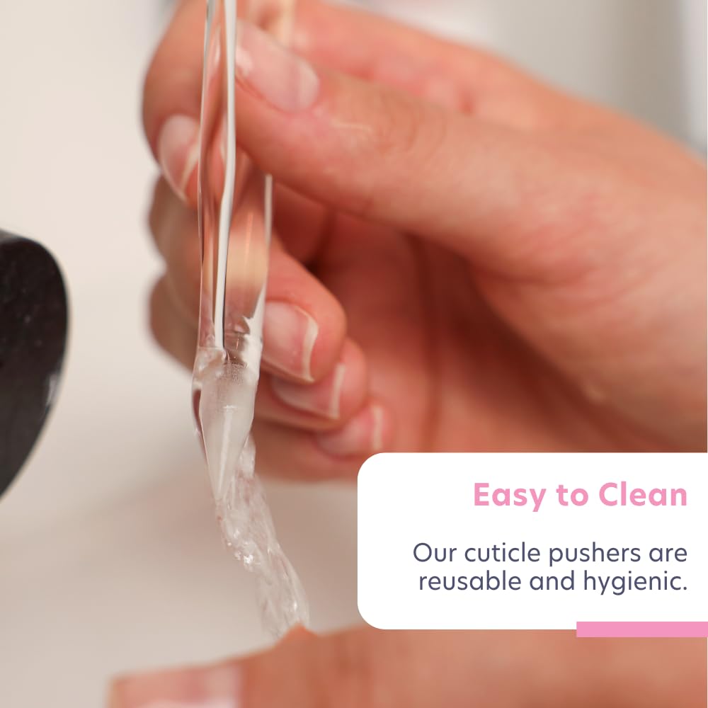 BONA FIDE BEAUTY Glass Cuticle Pusher - Dual Ended Manicure Stick - Premium Czech Tools Beauty and Personal Care BONA FIDE BEAUTY