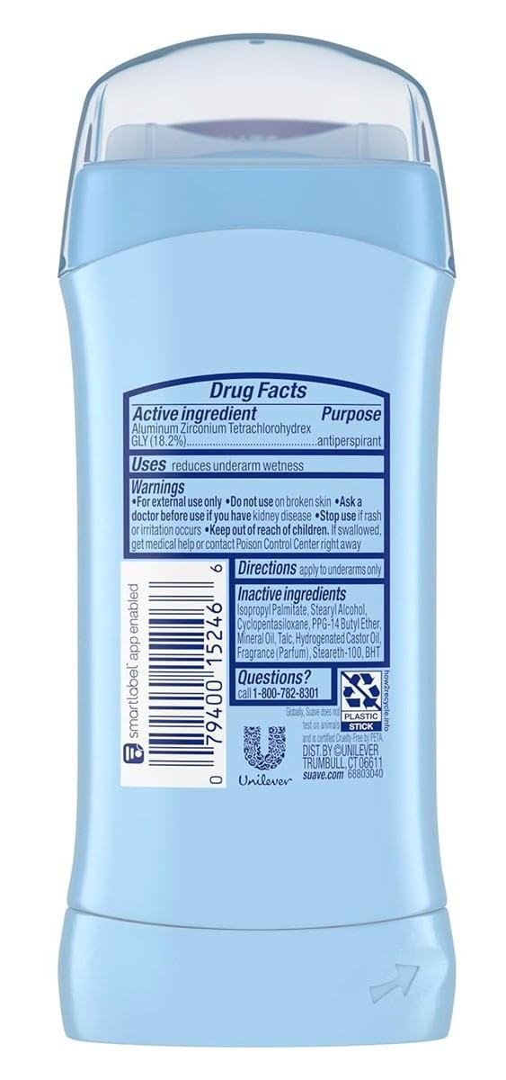 Suave Deodorant 2.6 Ounce 24Hr Tropic Paradise Invis. Solid (76ml) (6 Pack) Beauty and Personal Care Suave