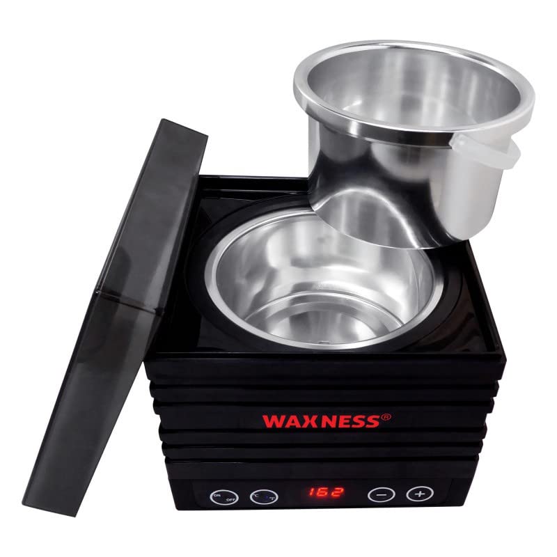 Waxness Barbero All-in-One Hard Wax Kit with W-CUBE Wax Warmer, 2 lb (900 g) Stripless Hard Wax - Professional Hair Removal for Coarse Hair - Made in Beauty and Personal Care Waxness