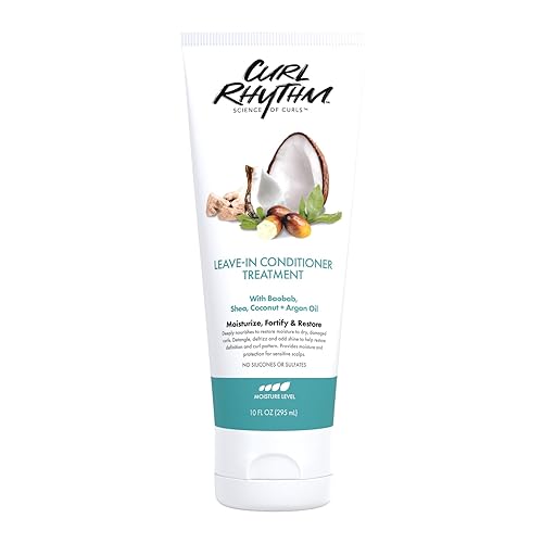Curl Rhythm Leave-in Conditioner Treatment - Leave-in Conditioner for Curly Hair - Hair Conditioner with Shea, Coconut, and Argan Oil - 10 oz