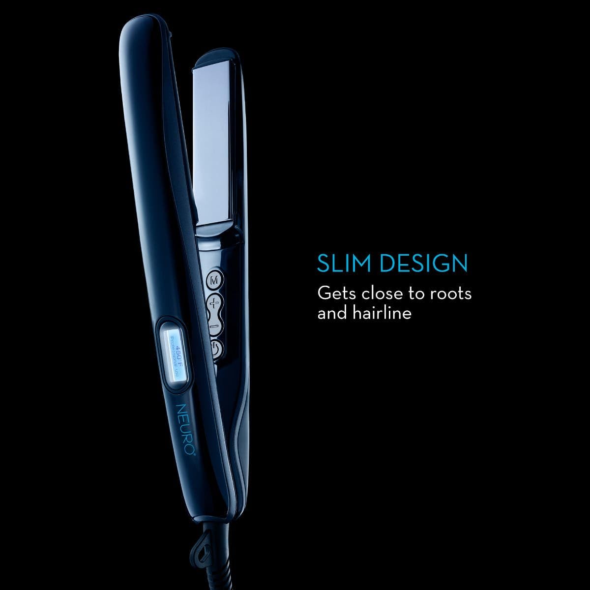 Neuro by Paul Mitchell Style Titanium Flat Iron, Adjustable Heat Settings for Advanced Straightening + Curling, 1"