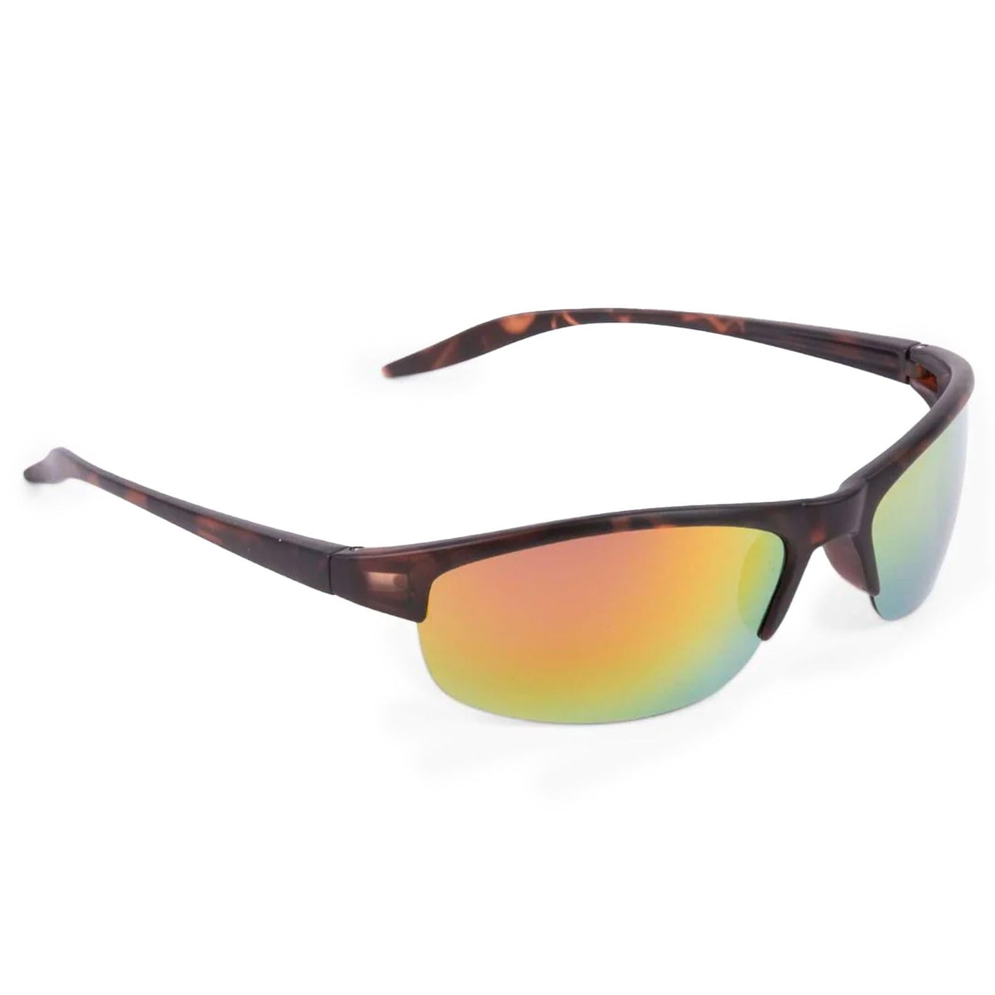 Optic Nerve Unisex Alpine Polarized Sport Sunglasses, Tortoise - Smoke w/Red Mirror Lens