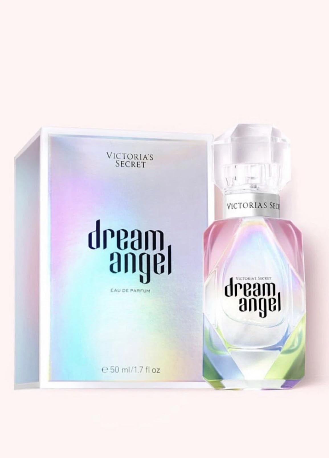 Victoria's Secret Dream Angel Perfume For Women Eau de Parfum 1.7 Fluid Ounce - Floral Scent with Amber Crystals, Pure Jasmine, Rainbow Glow