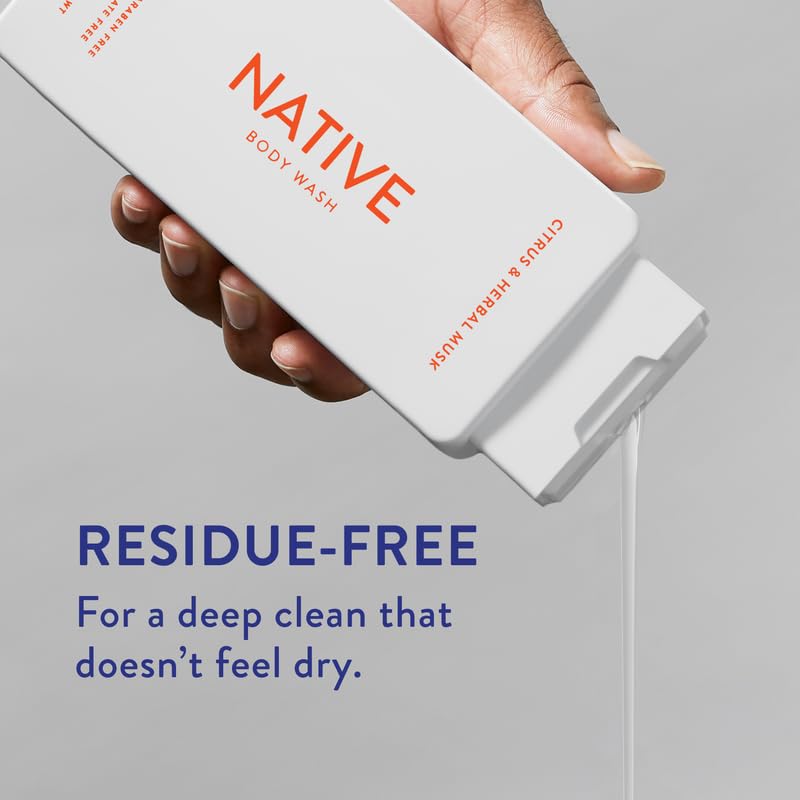 Native Body Wash Contains Naturally Derived Ingredients | For Women & Men, Sulfate, Paraben, & Dye Free Leaving Skin Soft and Hydrated | Citrus