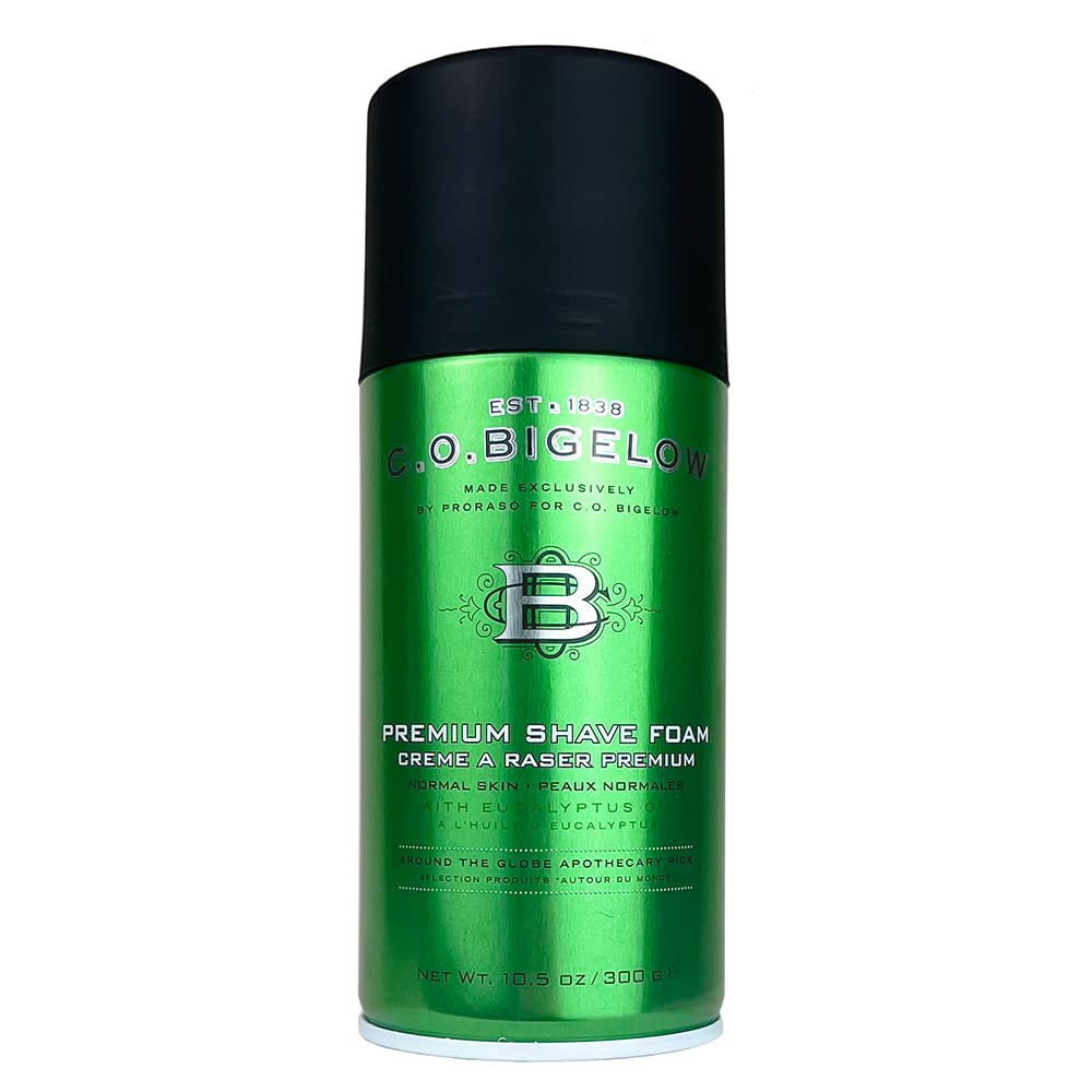 C.O. Bigelow Shaving Foam, 5.2 oz Mens Shaving Cream, Shave Foam for Men with Eucalyptus Oil for All Skin Types