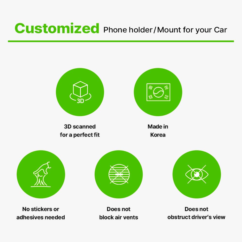 FICS Car Phone Holder for Hyundai IONIQ5 2022, 2023, 2024 - Custom-Fit Mount for Seamless Display Integration, Interior Accessories for Navigation…